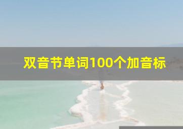 双音节单词100个加音标