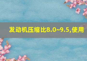 发动机压缩比8.0~9.5,使用