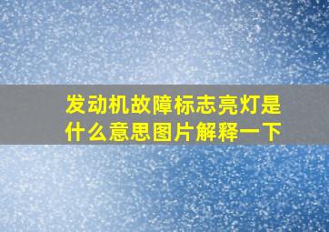 发动机故障标志亮灯是什么意思图片解释一下