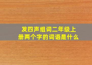 发四声组词二年级上册两个字的词语是什么