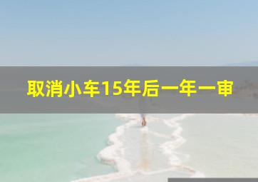 取消小车15年后一年一审