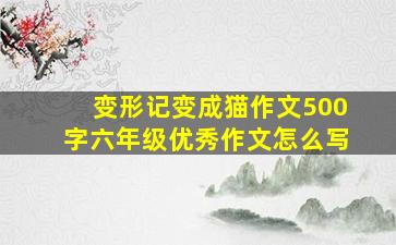 变形记变成猫作文500字六年级优秀作文怎么写