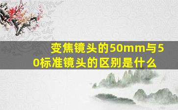 变焦镜头的50mm与50标准镜头的区别是什么