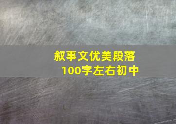 叙事文优美段落100字左右初中