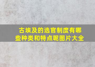 古埃及的选官制度有哪些种类和特点呢图片大全