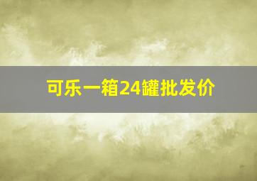 可乐一箱24罐批发价