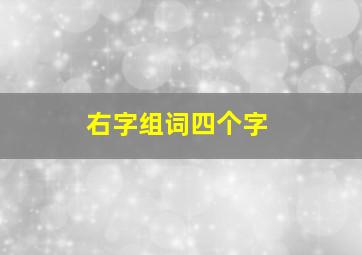 右字组词四个字