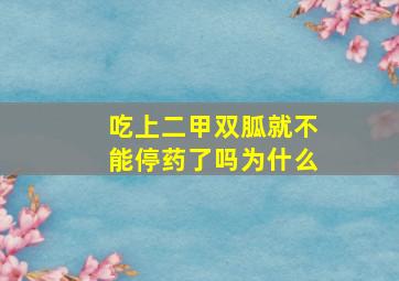 吃上二甲双胍就不能停药了吗为什么