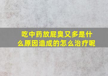 吃中药放屁臭又多是什么原因造成的怎么治疗呢