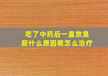 吃了中药后一直放臭屁什么原因呢怎么治疗