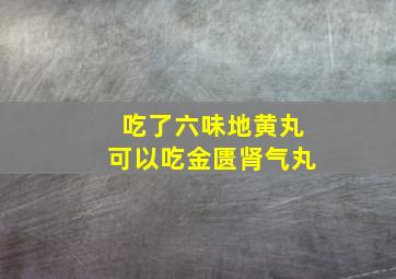 吃了六味地黄丸可以吃金匮肾气丸