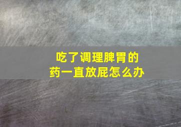 吃了调理脾胃的药一直放屁怎么办