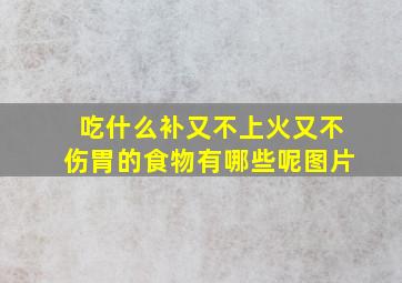 吃什么补又不上火又不伤胃的食物有哪些呢图片