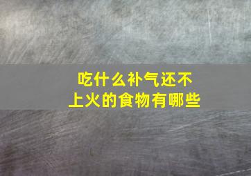 吃什么补气还不上火的食物有哪些