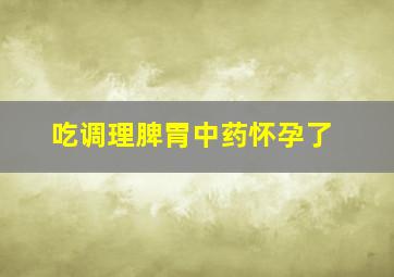 吃调理脾胃中药怀孕了