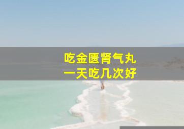 吃金匮肾气丸一天吃几次好