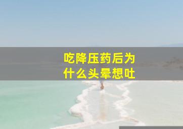 吃降压药后为什么头晕想吐