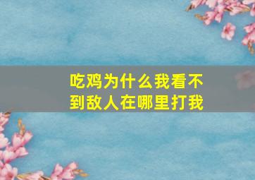 吃鸡为什么我看不到敌人在哪里打我