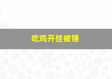 吃鸡开挂被锤