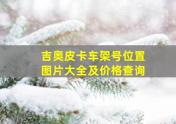 吉奥皮卡车架号位置图片大全及价格查询