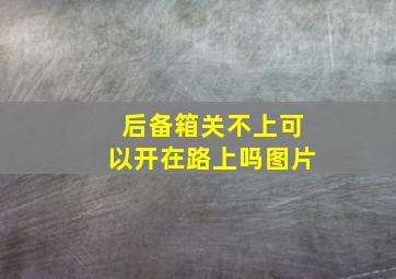 后备箱关不上可以开在路上吗图片