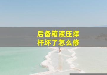 后备箱液压撑杆坏了怎么修