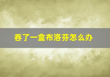 吞了一盒布洛芬怎么办