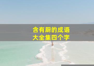 含有厨的成语大全集四个字