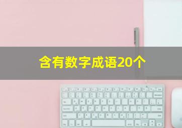 含有数字成语20个