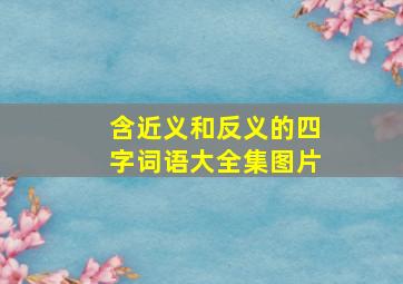 含近义和反义的四字词语大全集图片