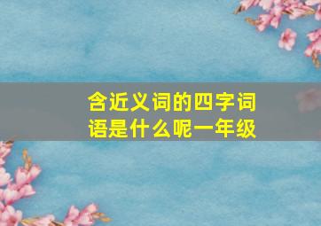 含近义词的四字词语是什么呢一年级