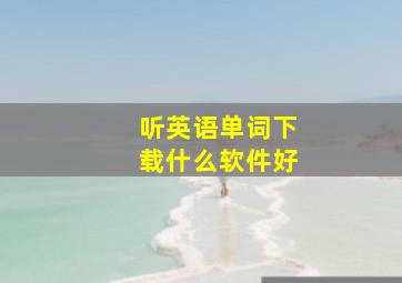 听英语单词下载什么软件好