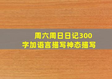 周六周日日记300字加语言描写神态描写