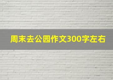 周末去公园作文300字左右