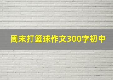 周末打篮球作文300字初中