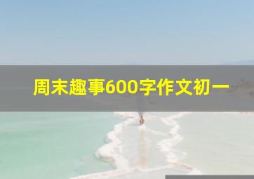 周末趣事600字作文初一