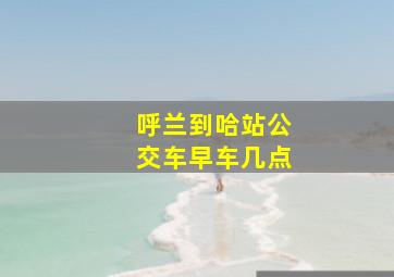 呼兰到哈站公交车早车几点