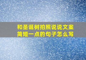 和圣诞树拍照说说文案简短一点的句子怎么写