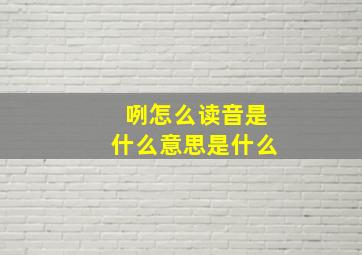 咧怎么读音是什么意思是什么