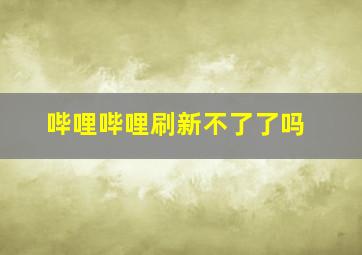 哔哩哔哩刷新不了了吗