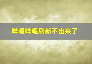 哔哩哔哩刷新不出来了