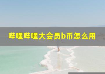 哔哩哔哩大会员b币怎么用