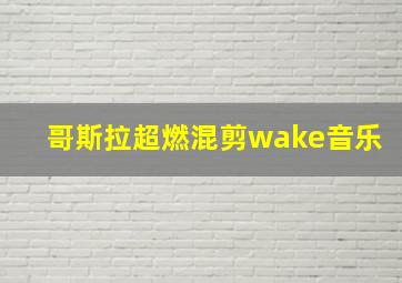 哥斯拉超燃混剪wake音乐