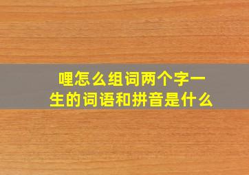 哩怎么组词两个字一生的词语和拼音是什么