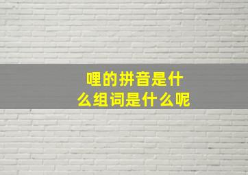 哩的拼音是什么组词是什么呢