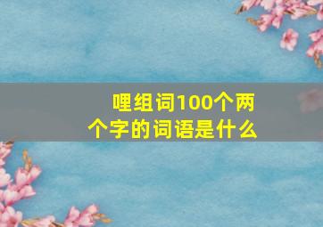 哩组词100个两个字的词语是什么