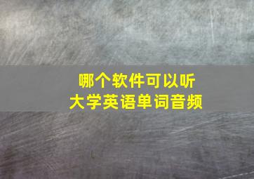 哪个软件可以听大学英语单词音频