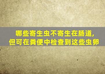 哪些寄生虫不寄生在肠道,但可在粪便中检查到这些虫卵