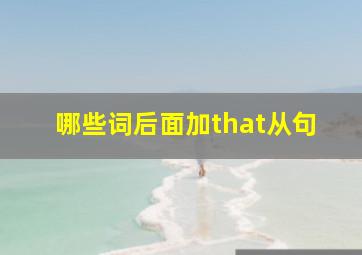 哪些词后面加that从句