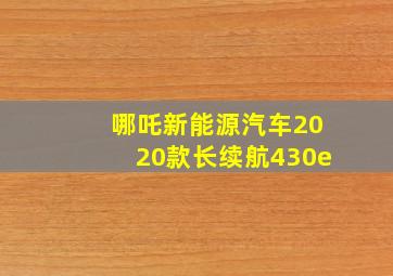 哪吒新能源汽车2020款长续航430e